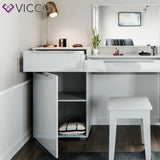 Vicco Toletta da trucco Little Lilli Toilette Cassettone Specchio Bianco Lucido