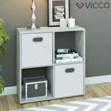 Vicco Divisorio stanze Tetra Libreria cemento con 4 scomparti Scaffale verticale