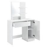 Toeletta da trucco con specchio bianco