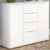 VICCO Credenza LEON Comodino Armadio Bianco Armadio per tv TV Credenza Madie