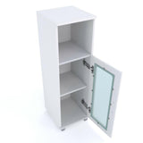 Vicco Mobiletto medio per bagno Rayk Armadietto per bagno Vetro Bianco