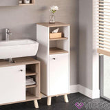 Vicco Mobile bagno Senyo Mobile medio Mobile bagno Bianco Sonoma di quercia
