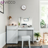 Vicco Toletta da trucco Little Lilli Toilette Cassettone Specchio Bianco Lucido