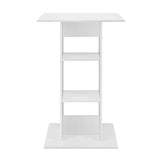 Tavolino da bar Scaffale tavolo mensola 110x70x70cm Bianco