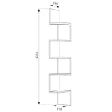 Vicco Scaffale ad angolo Snake Scaffale a parete Libreria Cemento