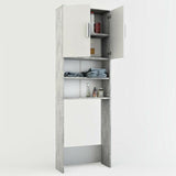 Vicco Armadio per lavatrice Armadio bagno cemento 190x64cm Scaffale per il bagno