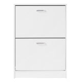 Scarpiera con 2 Ante Scaffale a Muro per Scarpe da Uomo e Donna