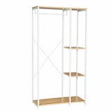 Stand Appendiabiti con Ripiani Attaccapanni Guardaroba Scaffale Portabiti