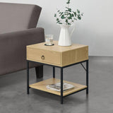 TAVOLINO comò comodino armadietto notte notte Comò Mensola Quercia/Nero