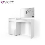 Vicco Toletta da trucco Little Lilli Toilette Cassettone Specchio Bianco Lucido