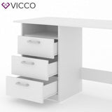 VICCO Scrivania MEIKO Tavolo da lavoro Tavolo per ufficio Armadio PC Bianco