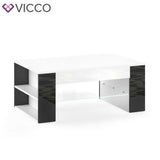 VICCO Tavolino da salotto STELIOS in bianco lucido - Soggiorno Tavolino da caffè