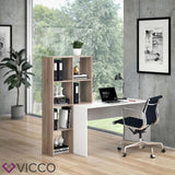 Vicco Scrivania + Scaffale Mara Divisorio Tavolo per computer Tavolo da lavoro