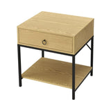 TAVOLINO comò comodino armadietto notte notte Comò Mensola Quercia/Nero