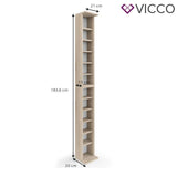 Scaffale per CD VICCO porta DVD bianco scaffale a parete pensile libreria