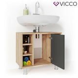 Vicco Credenza di base per lavamano Fynn Armadietto per bagno Scaffale per bagno