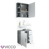 VICCO Mobile da bagno ILIAS Bagno Specchio Scaffale Credenza di base Armadio
