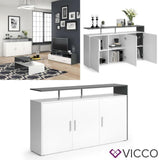 VICCO Credenza AMATO Comodino Armadio Bianco Cassettone Armadio