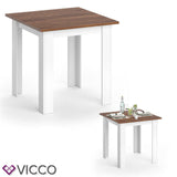 Vicco Tavolo da pranzo Karlos sala da pranzo 80cm bianco noce soggiorno cucina