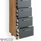 VICCO Mobile da bagno ILIAS Bagno Specchio Scaffale Credenza di base Armadio