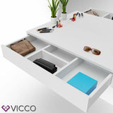 Vicco Toletta da trucco Alessia Toilette Cassettone Specchio Bianco + panchina