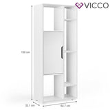 Vicco Divisorio Domus Scomparti a vista bianco Libreria Scaffale da pavimento
