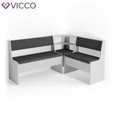 Vicco Roman Panca ad angolo Parte angolare imbottita bianca per soggiorno