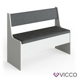 Vicco panca contenitore 107cm panca da cucina bianca per tavolo da pranzo serie