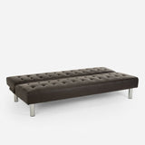 Divano letto 2 posti in similpelle reclinabile design moderno