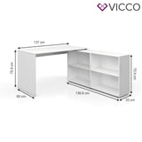 VICCO Scrivania ad angolo - Computer Tavolo per ufficio PC Scrivania