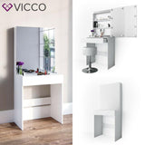 Vicco Toletta da trucco Melle Tavolo cosmetici Toletta Toilette Bianco