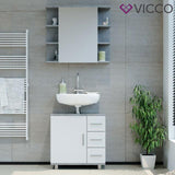 VICCO Mobile da bagno ILIAS Bagno Specchio Scaffale Credenza di base Armadio