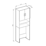 Vicco Armadio per lavatrice Armadio bagno cemento 190x64cm Scaffale per il bagno