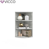 Vicco Scaffale angolare Ecki Libreria cemento 3 scomparti Scaffale pensile