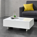 TAVOLINO TAVOLO TAVOLINO TAVOLO SALOTTO DIVANO TAVOLO ARREDO 85x55x31cm Bianco