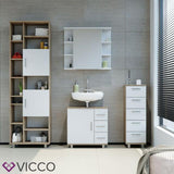 VICCO Mobile da bagno ILIAS Bagno Specchio Scaffale Credenza di base Armadio