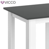 VICCO Tavolo da pranzo KARLOS 80 cm Bianco/Antracite Tavolo da sala da pranzo