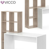 Vicco Scrivania + Scaffale Mara Divisorio Tavolo per computer Tavolo da lavoro