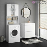 Vicco Armadio per lavatrice Armadio per il bagno bianco