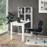 Vicco Scrivania Gael bianca Tavolo per computer con ripiano Armadio Divisorio