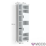 VICCO Mobile da bagno ILIAS Bagno Specchio Scaffale Credenza di base Armadio
