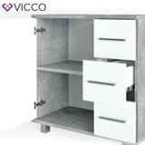 VICCO Mobile da bagno ILIAS Bagno Specchio Scaffale Credenza di base Armadio