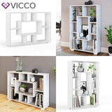Vicco Divisorio Domus Scomparti a vista bianco Libreria Scaffale a pavimento