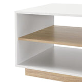 TAVOLINO TAVOLO TAVOLINO TAVOLO SALOTTO DIVANO TAVOLO MENSOLA BIANCO/Quercia ottica