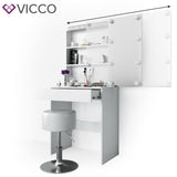 Vicco Toletta da trucco Melle Tavolo cosmetici Toletta Toilette Bianco