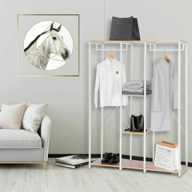 VIPEK V5i Appendiabiti Autoportante In Acciaio, 175x39,9x194,1 Cm, 8 Ripiani E 4 Aste, Capacità 403 Kg, Colore Oro - 5