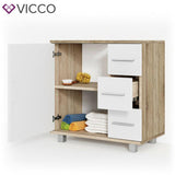 VICCO Mobile da bagno ILIAS Bagno Specchio Scaffale Credenza di base Armadio