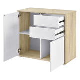 Credenza CONSOLE CASSETTIERA ARMADIO SOGGIORNO ARMADIO quercia/bianco