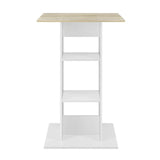 TAVOLINO BANCO Scaffale tavolo 110x70x70cm Bianco/Quercia ottica