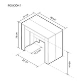 Tavolo allungabile per cucina o sala da pranzo,